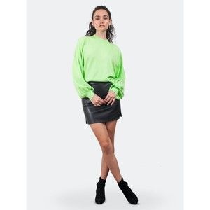 Mauby Women’s Long Sleeves Green Mockneck Ribbed Long Sleeve Sweater M